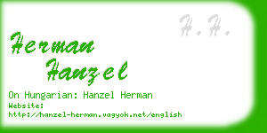 herman hanzel business card